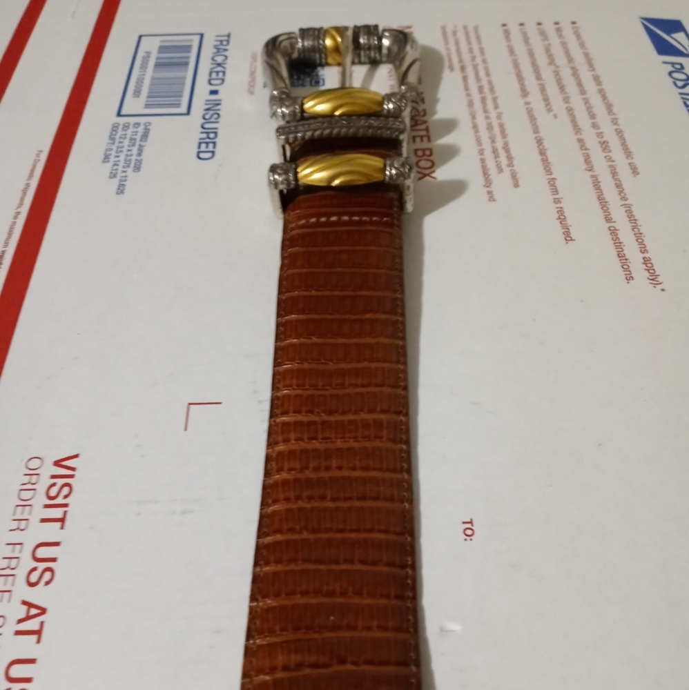 ππ΄Brighton Vintage Leather Beltπ‘π‘ πΊπΈ πΊπ²Size M Women,#47607,Made In U.S.A - Picture 9 of 16